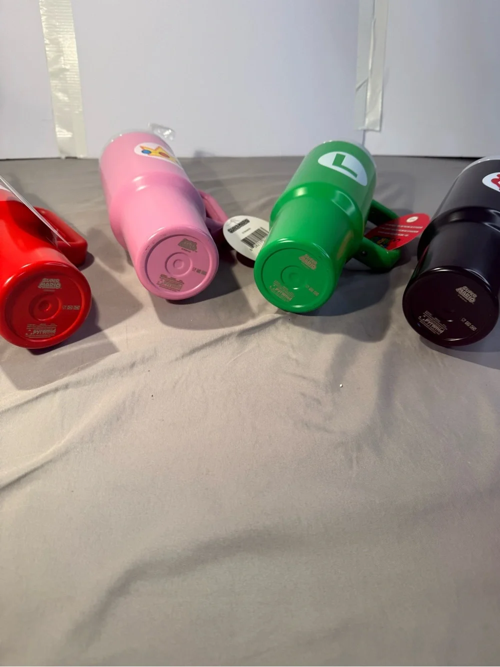 Licensed Nintendo Colorful Travel Mug with Straw - Set of 4. Collectibles BW